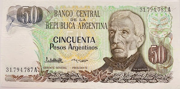 Argentyna banknot  50 pesos UNC