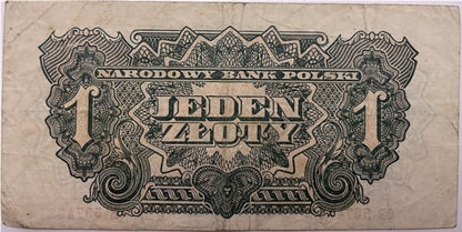 Banknot 1 złoty 1944 r. seria lubelska
