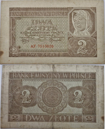 Banknot 2 złote 1941