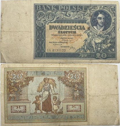 Banknot 20 złotych 1931 r. stan 3 /1