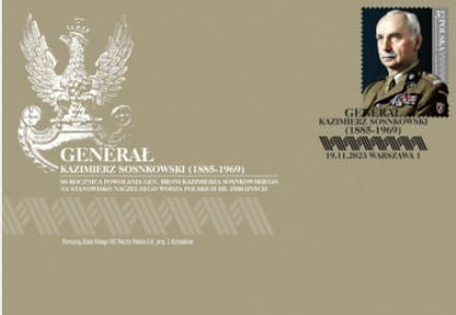Koperta FDC gen Kazimierz Sosnkowski 2023