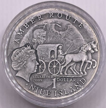 Moneta 1 dolar Szlak bursztynowy Elbląg 2009 r.