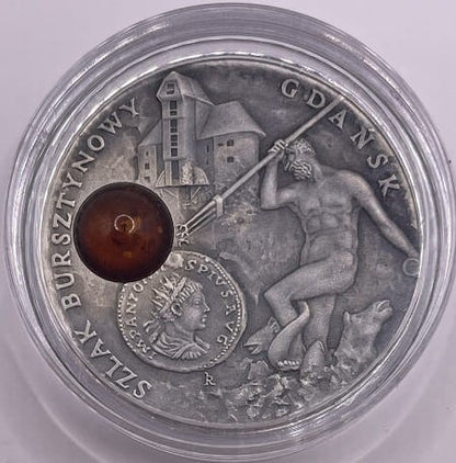 Moneta 1 dolar Szlak bursztynowy Gdańsk 2008 r.
