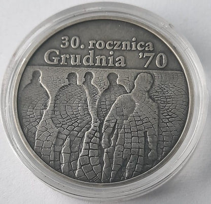 Moneta 10 zł 30 rocznica grudnia 70 2000