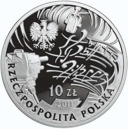 Moneta 10 zł Jeremi Przybora Jerzy Wasowski 2011 r.