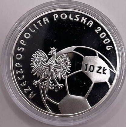 Moneta 10 zł MŚ w piłce nożnej Niemcy 2006 r.