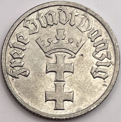 Moneta 1/2 guldena 1932 r. Wolne Miasto Gdańsk stan 3
