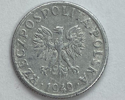 Moneta 2 grosze 1949 r. z obiegu
