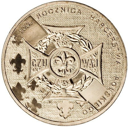 Moneta 2 zł 100 rocznica Harcerstwa Polskiego 2010