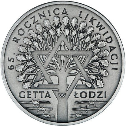 Moneta 20 zł 65 rocznica likwidacji Getta w Łodzi 2009