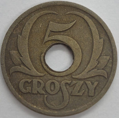 Moneta 5 groszy 1939 cynk
