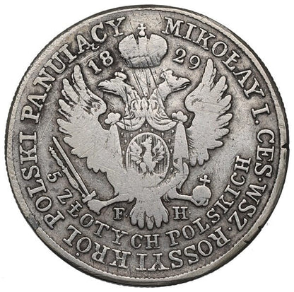 Moneta 5 złotych 1829 Królestwo Polskie