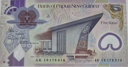 Papua Nowa Gwinea banknot 5 kina 2019